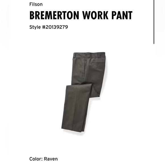 Filson Bremerton Work Pant 28X30 - Picture 4 of 12